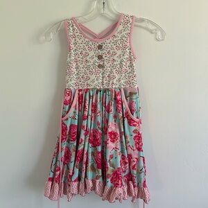 Cheeky plum flowered dress size 6y